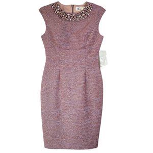 Eliza J Women's NWT 4 Jewel Dress Lined Sheath Sleeveless Cocktail Formal